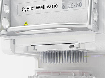 CyBio Well vario liquid handler with 96-well head
