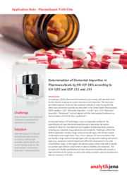 Determination of Elemental Impurities in Pharmaceuticals by HR-ICP-OES according to ICH Q3D and USP 232 and 233