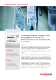 Establishing Extractables Testing from Plastic Packaging Materials and Systems for Pharmaceutical Use by TOC Analysis According to USP 661