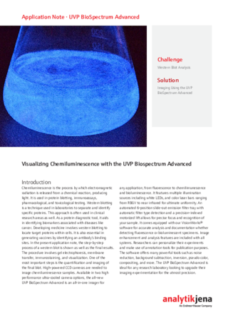 AppNote_Biospectrum Advanced - Visualizing Chemiluminescence