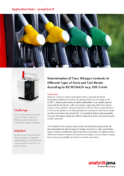 Determination of Trace Nitrogen Contents in Different Types of Fuels and Fuel Blends According to ASTM D4629 resp. DIN 51444