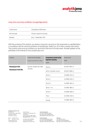 Long-term warranty PlasmaQuant 9100