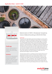 Determination of AOX in Wastewater Samples by  Column Method According to DIN EN ISO 9562