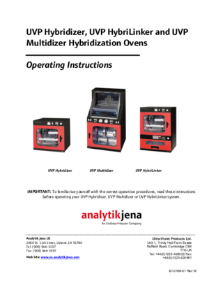 Manual UVP Hybridization Ovens