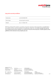 Long-term warranty contrAA 300/600/700