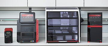 Life Science & Liquid Handling Workflow: SpeedMill PLUS, InnuPure C16, CyBio FeliX, qTOWER³