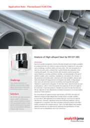 Analysis of High-alloyed Steel by HR ICP-OES
