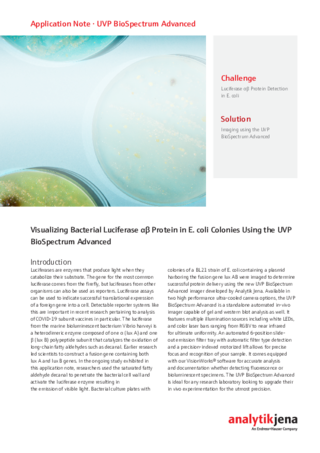 AppNote - BioSpectrum Advanced - Visualizing Bacterial Luciferase αβ Protein