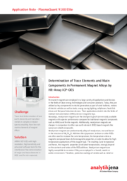 Determination of Trace Elements and Main Components in Permanent Magnet Alloys by HR Arrac ICP-OES