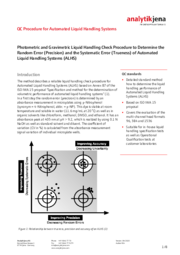 Photometric and gravimetric liquid handling check procedure