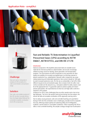 Fast and Reliable TS Determination in Liquefied Pressurized Gases (LPG) according to ASTM D6667, ASTM D7551, and DIN EN 17178