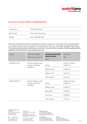 Long-term warranty SPECORD PLUS