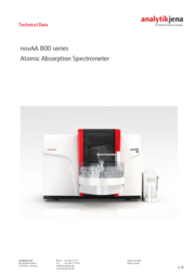 Technical Data novAA 800 series – novAA 800 F | novAA 800 G | novAA 800 D (Edition 01.19, English)