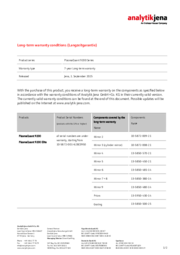 Long-term warranty PlasmaQuant 9200
