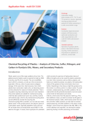 Chemical Recycling of Plastics ‒ Analysis of Chlorine, Sulfur, Nitrogen and Carbon in Pyrolysis Oils, Waxes, and Secondary Products (EN)