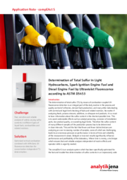 Determination of Total Sulfur in Light Hydrocarbons, Spark Ignition Engine Fuel and Diesel Engine Fuel according to ASTM D5453 (EN)