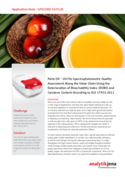 Palm oil – UV/Vis spectrophotometric quality assessment along the value chain using the deterioration of bleachability index (DOBI) and carotene content according to ISO 17932:2011 (EN)